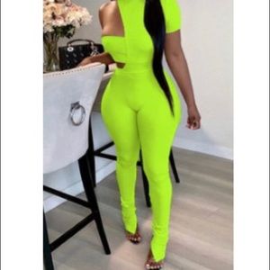 Two piece jumper- Lime/Neon